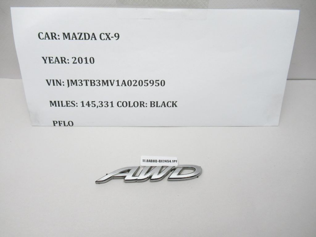 2007-2015 Mazda CX-9 Rear Lift Gate AWD Nameplate Emblem TE71-51-781 OEM