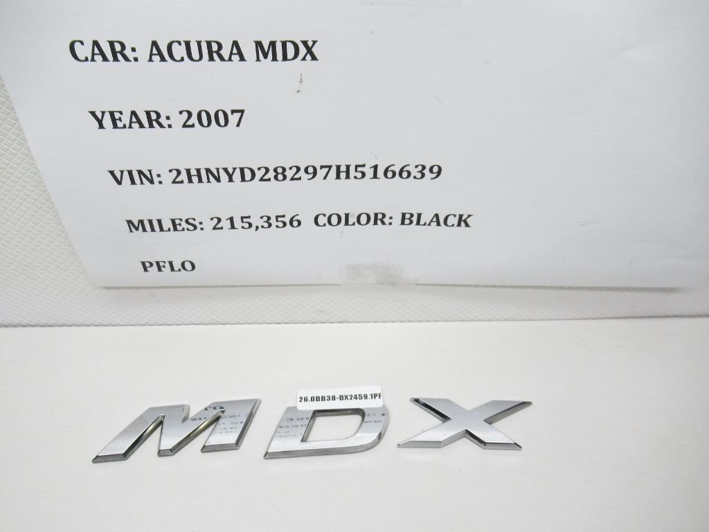 2001-2020 Acura MDX Rear Tailgate Emblem MDX 75722-TZ5-A20 OEM