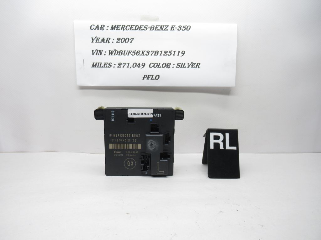 2006-2008 Mercedes-Benz E350 Rear Left Door Control Module 2118704026 OEM