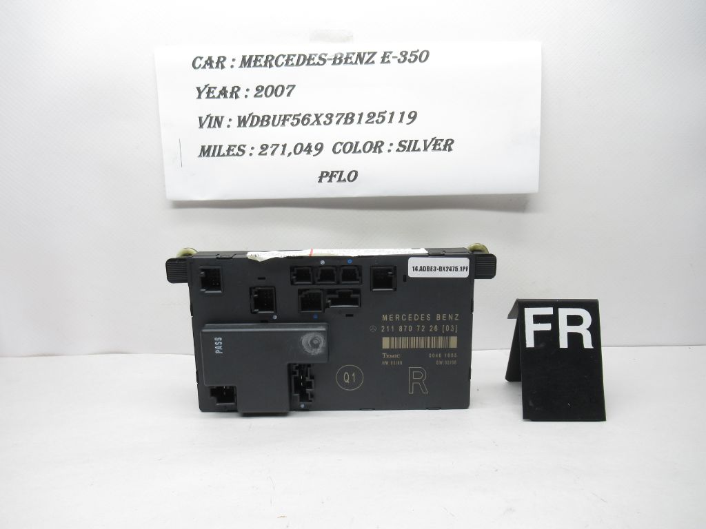 2006-2009 Mercedes-Benz E350 Front Right  Door Control Module 2118707226 OEM