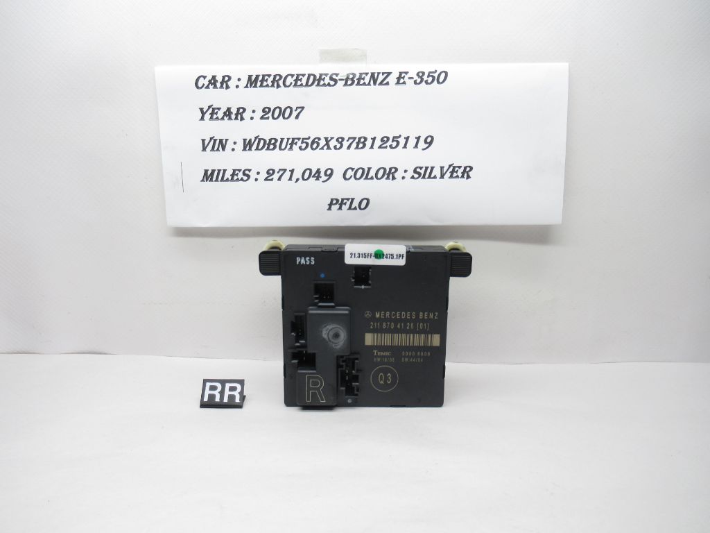 2006-2009 Mercedes-Benz E350 Rear Right Door Control Module 2118704126 OEM