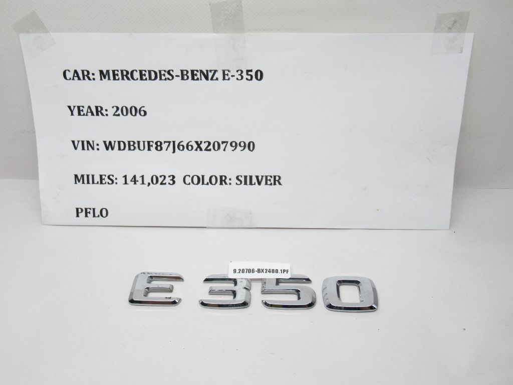 2006-2009 Mercesdes-Benz E350 Rear Trunk Emblem Badge Nameplate A2118170315 OEM