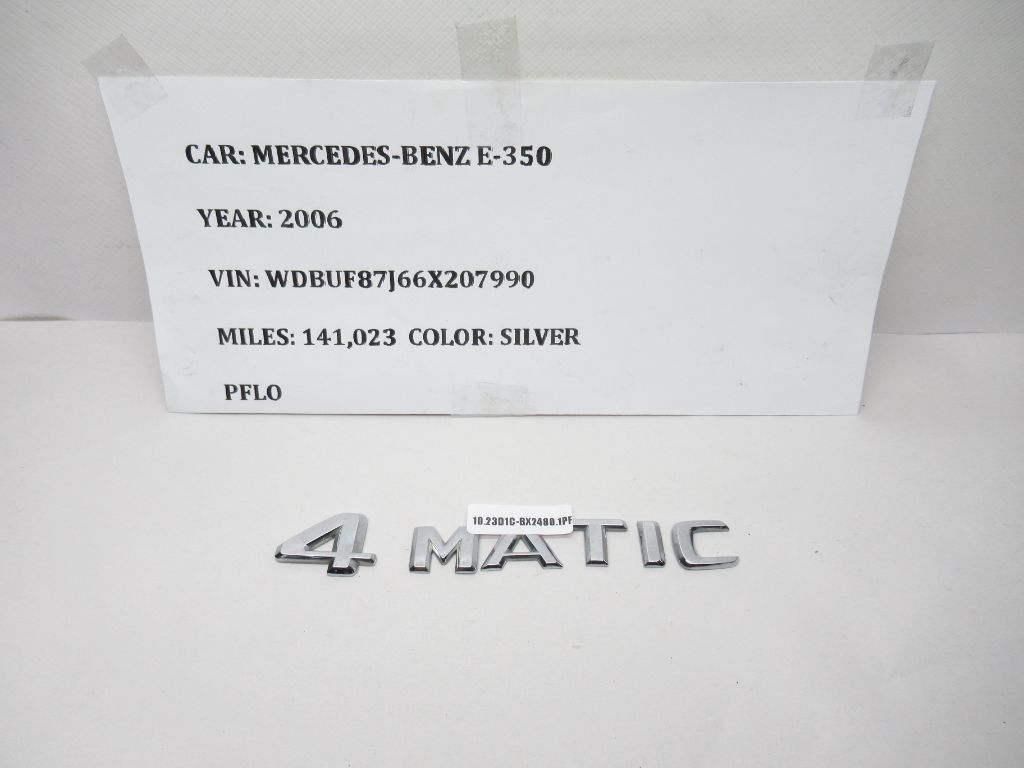 2006-2009 Mercedes-Benz E350 Rear Trunk Emblem Badge A2208171015  OEM