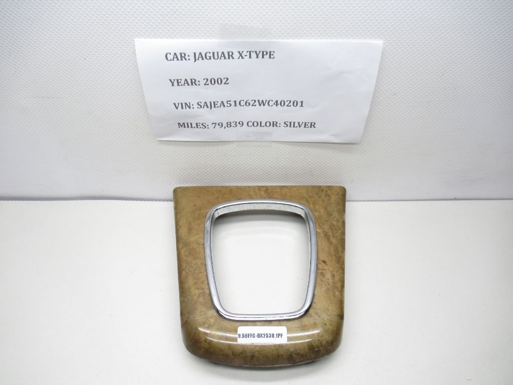 02-04 Jaguar X-Type Center Console Shift Trim Woodgrain 1X43-F045H90-AD OEM