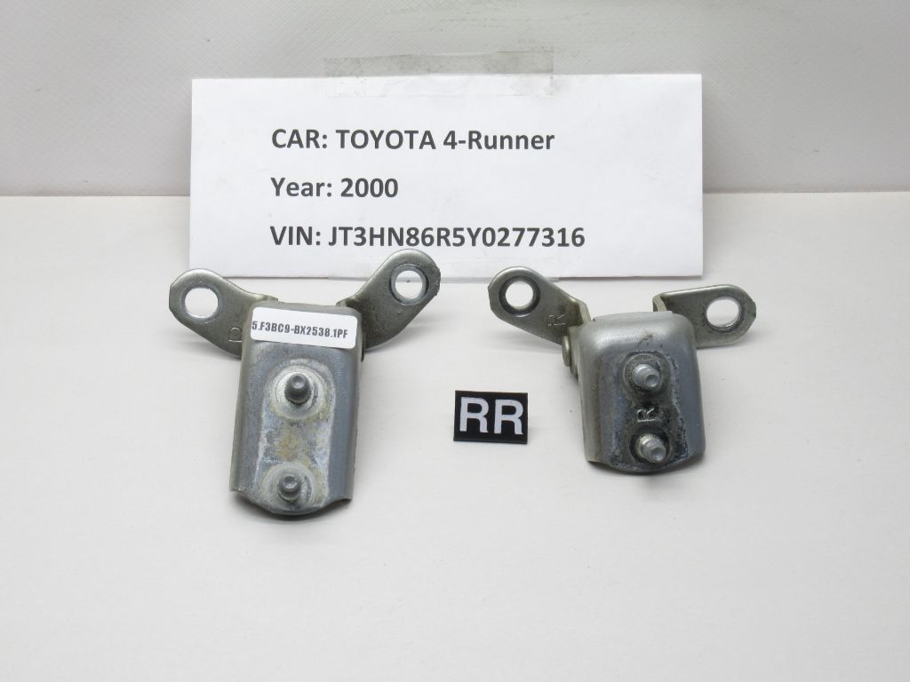 1996 - 2002 Toyota 4Runner Rear Right Door Hinge Upper Lower 68750-02030 OEM