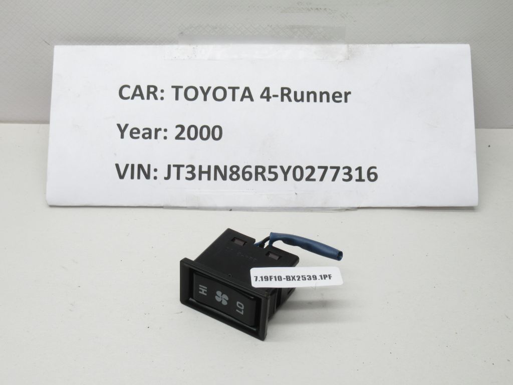 1992-2001 Toyota 4Runner Center Console Rear Blower Motor Switch 191224 OEM