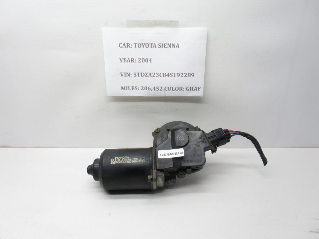 2004-2010 Toyota Sienna Front Windshield Wiper Motor 85110-AE010 OEM