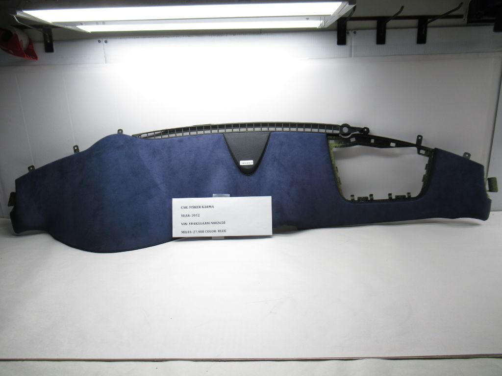 2012 FISKER Karma Dashboard Upper Trim Cover Ecosuede Blue C1311401060BB OEM