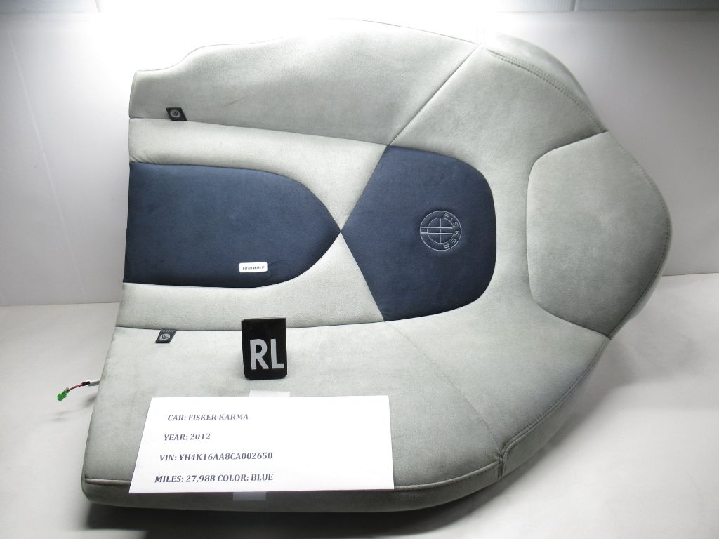 2012 FISKER Karma Rear Left Upper Seat Ecosuede 70036607 OEM