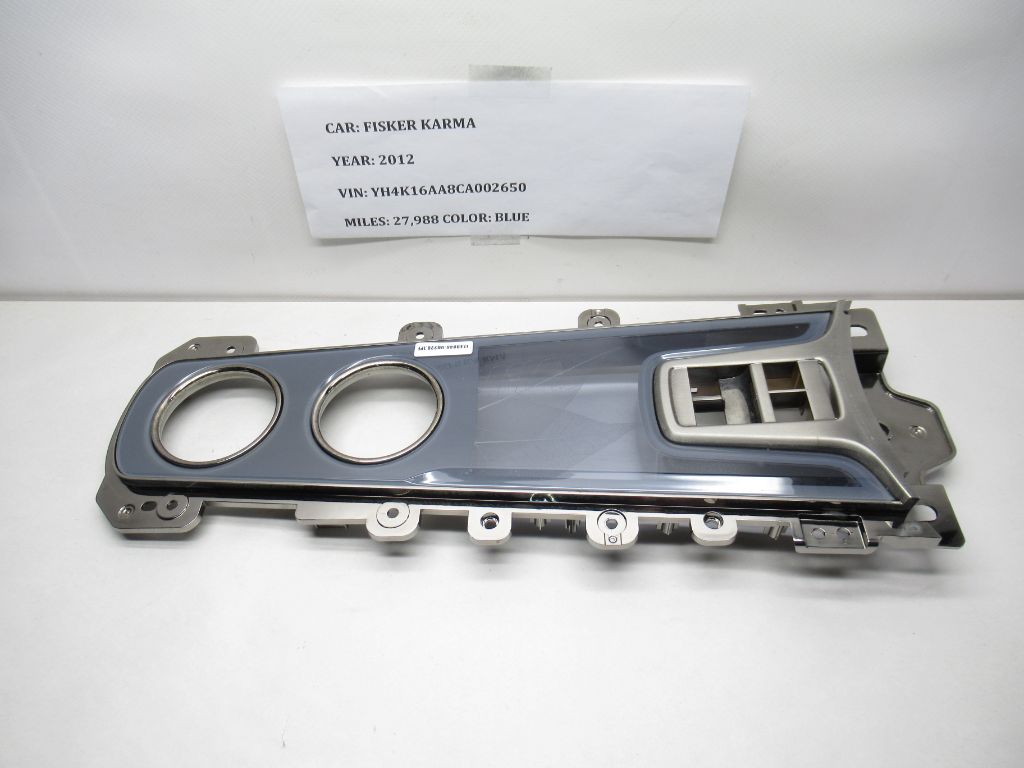 11-12 FISKER Karma Rear Center Console Trim Panel Cup Holder Cover OEM