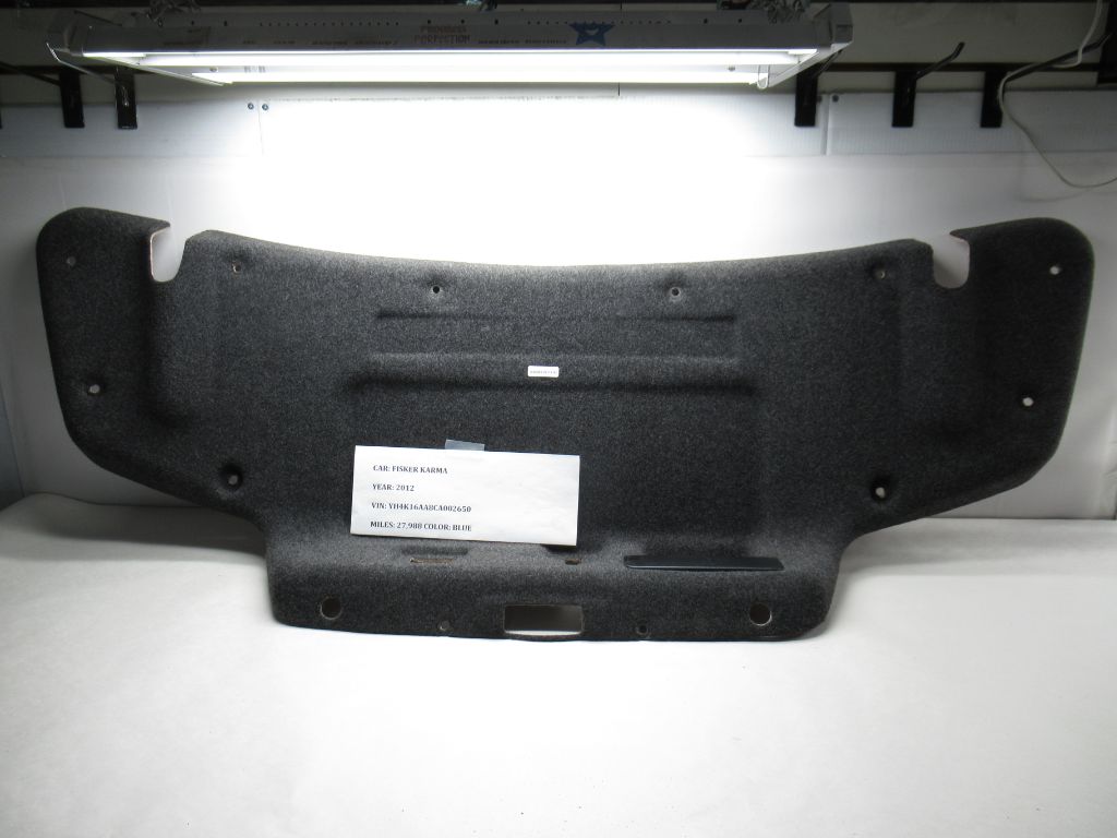 12 Fisker Karma Rear Trunk Deck Lid Trim Cover Carpet Panel C131147400200SE OEM