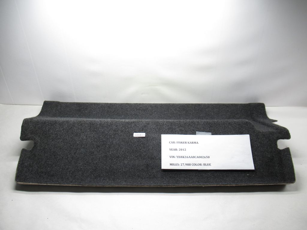 11-12 Fisker Karma Rear Trunk Trim Cover Panel Carpet Liner C131147222000SE OEM
