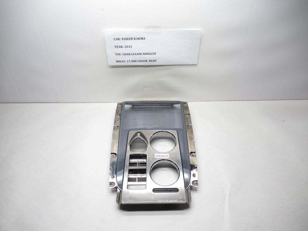 11-12 Fisker Karma Front Center Console Cup Holder Cover Trim 13005 OEM