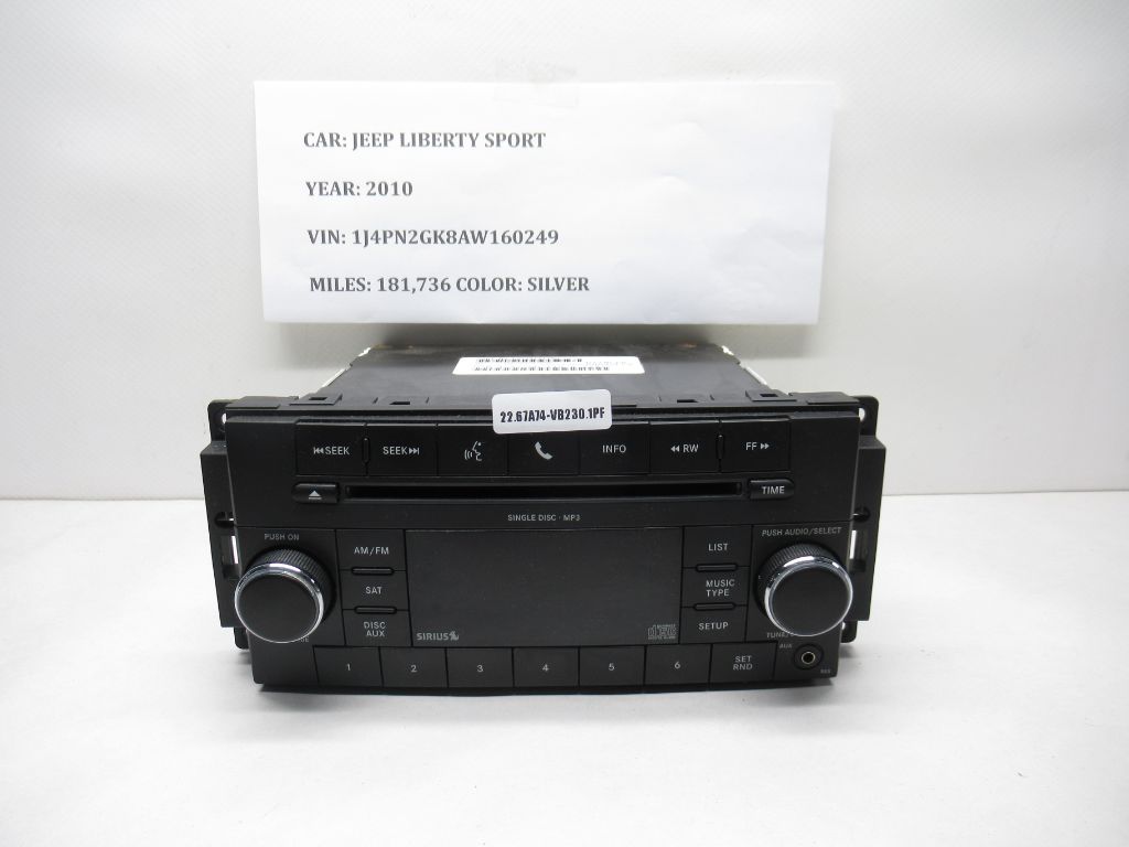 2010-2011 Jeep Liberty Chrysler Dodge Radio CD MP3 AUX Receiver P05091117AC OEM