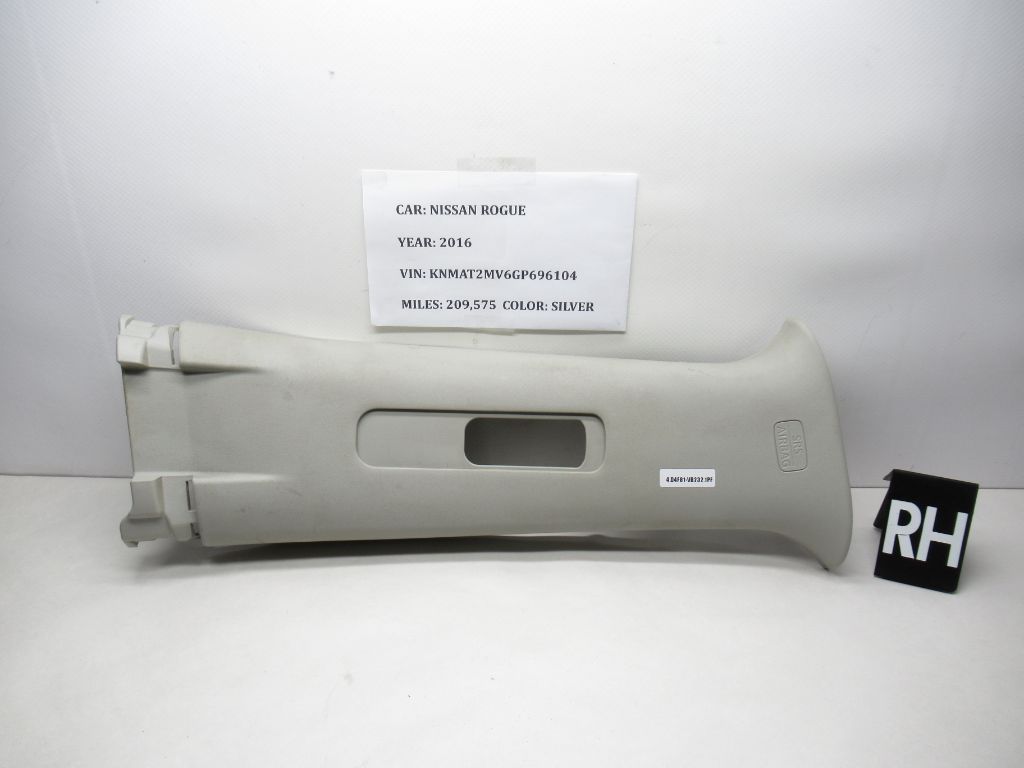 2016-2019 Nissan Rogue Right Center B Pillar Upper Trim Panel 769135HA0A OEM