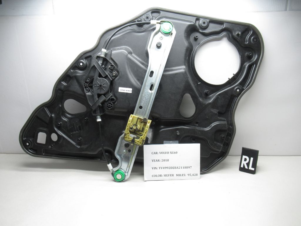 10-13 Volvo XC60 Rear Left Door Window Motor Regulator W/ Panel 30753329 OEM