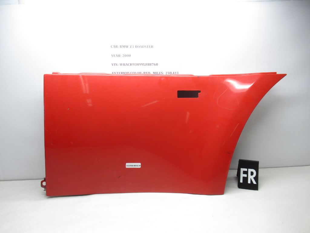 1996-2002 BMW Z3 M Roadster Front Right Fender Shell Cover Panel 41358398694 OEM