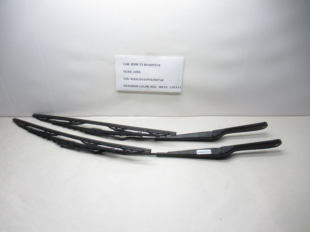 1998-2002 BMW Z3 Front Windshield Wiper Blade Arm Set Pair 61608389550 OEM