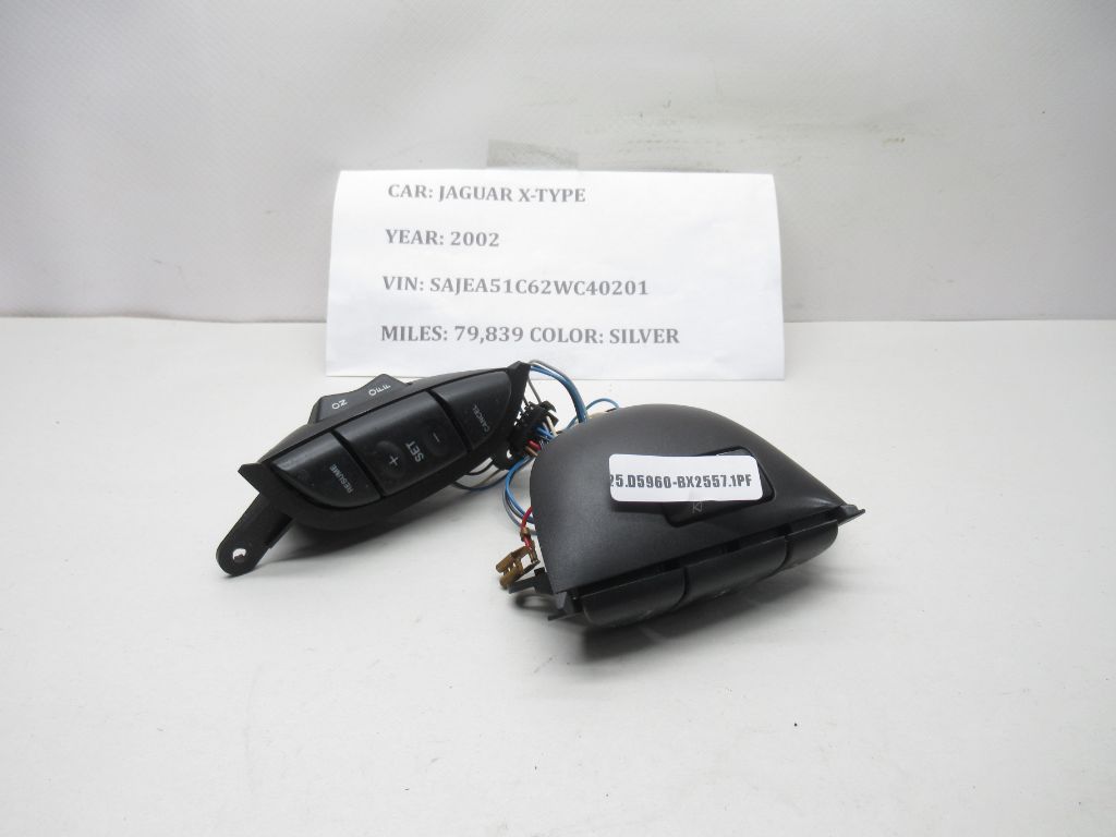 02-08 Jaguar X-Type Steering Wheel Cruise Control Switch Set 1X43-14K147-BA OEM