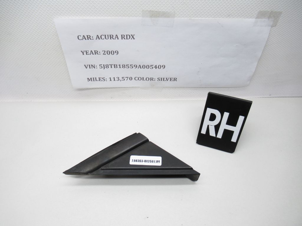 07-12 Acura RDX Exterior Right Door Rear View Mirror Trim Corner 75490-STKA OEM