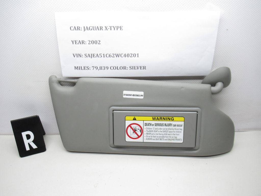 02-08 Jaguar X-Type Front Right Side Sun Visor w/ Mirror ADX OEM