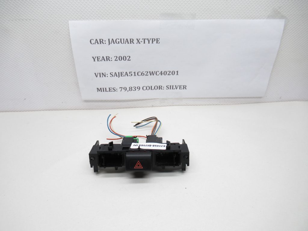 02-08 Jaguar X-Type Emergency Hazard Switch Button 1X43-13B302-AC OEM