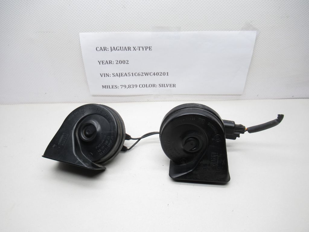 2002-2008 Jaguar X-Type High and Low Horn Signal Pair Set E30055306 OEM