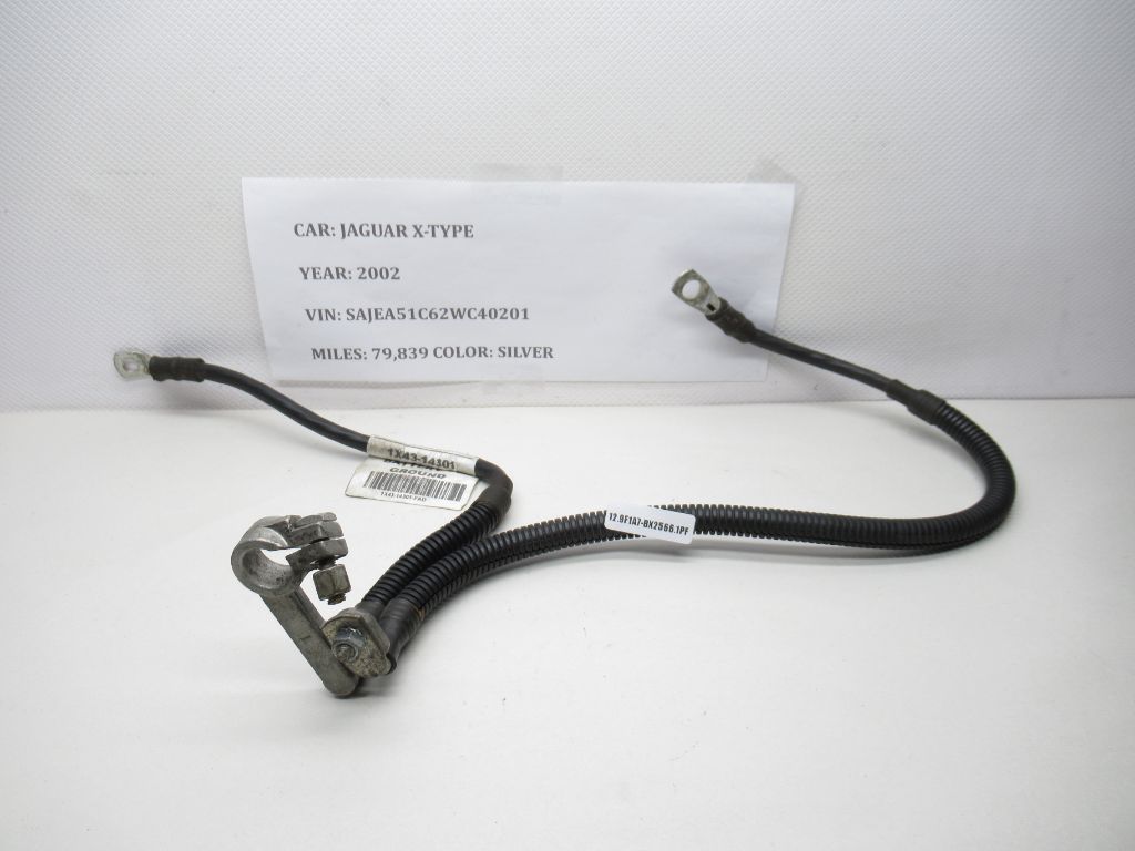 02-08 Jaguar X-Type Battery Ground Negative Cable 1X4314301FAA 1X43-14301 OEM