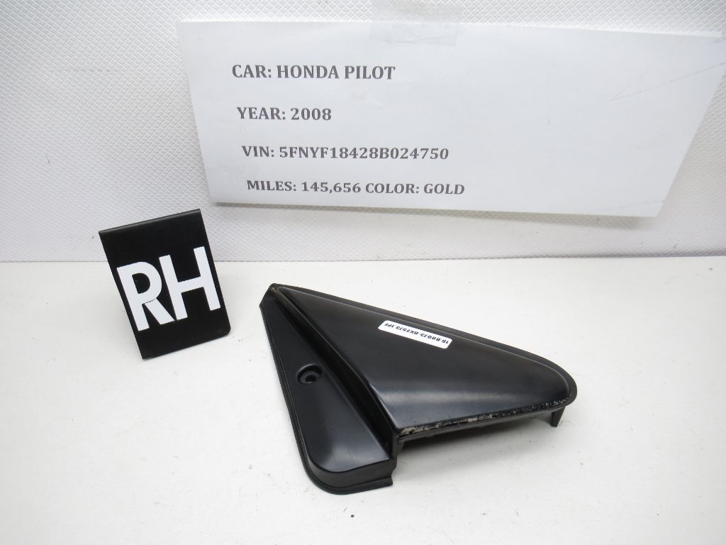 03-08 Honda Pilot FR RH Exterior Door Pillar Corner Garnish 75490-S9V-A000 OEM