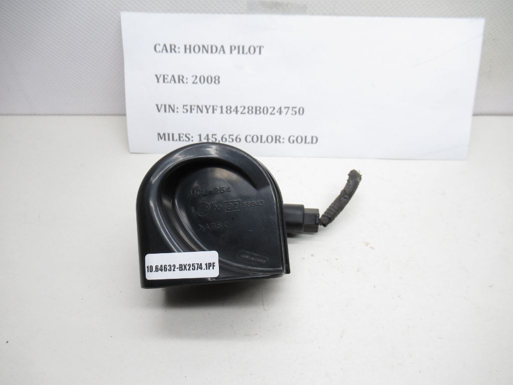 2003-2008 Honda Pilot Horn Tone Note Pitch Signal Alarm E358943 OEM