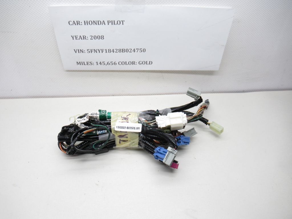 2006 - 2008 HONDA PILOT Trunk Door Wire Harness 32119-S9V-A010 OEM
