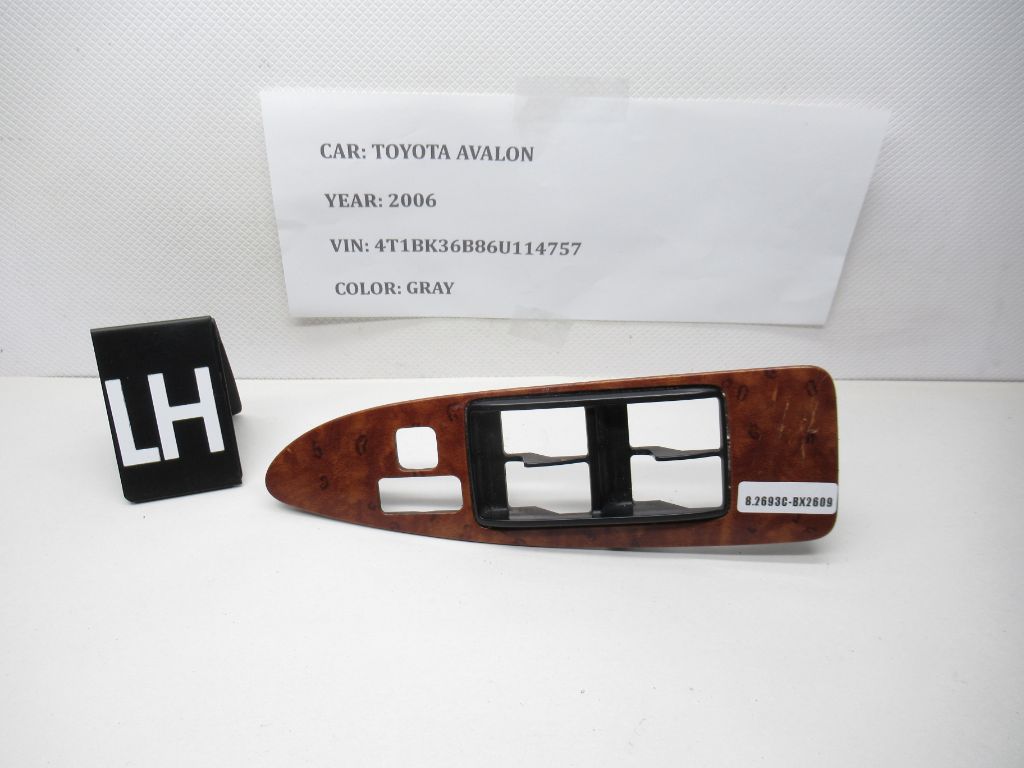 05 - 09 Toyota Avalon Master Window Switch Trim Bezel 74232-AC080 OEM