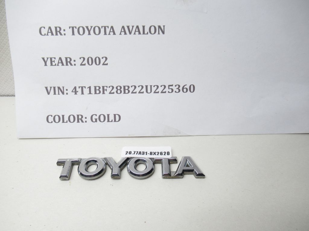 2000 -2004 Toyota Avalon Trunk Nameplate Emblem  75447-AC020 OEM