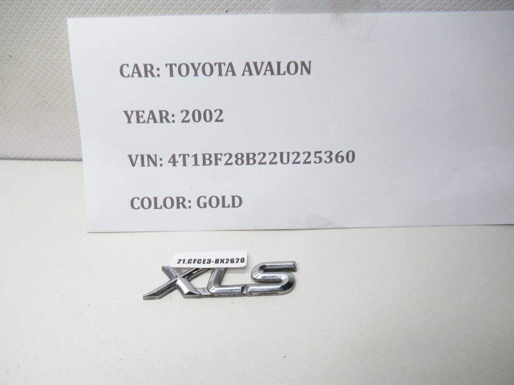 2000 -2004 Toyota Avalon "XLS" Rear Trunk Lid Emblem Badge 75443-AC060 OEM