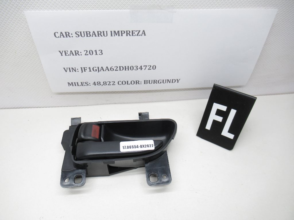 12-16 Subaru Impreza Front Left Interior Door Handle 61051FJ010VH OEM