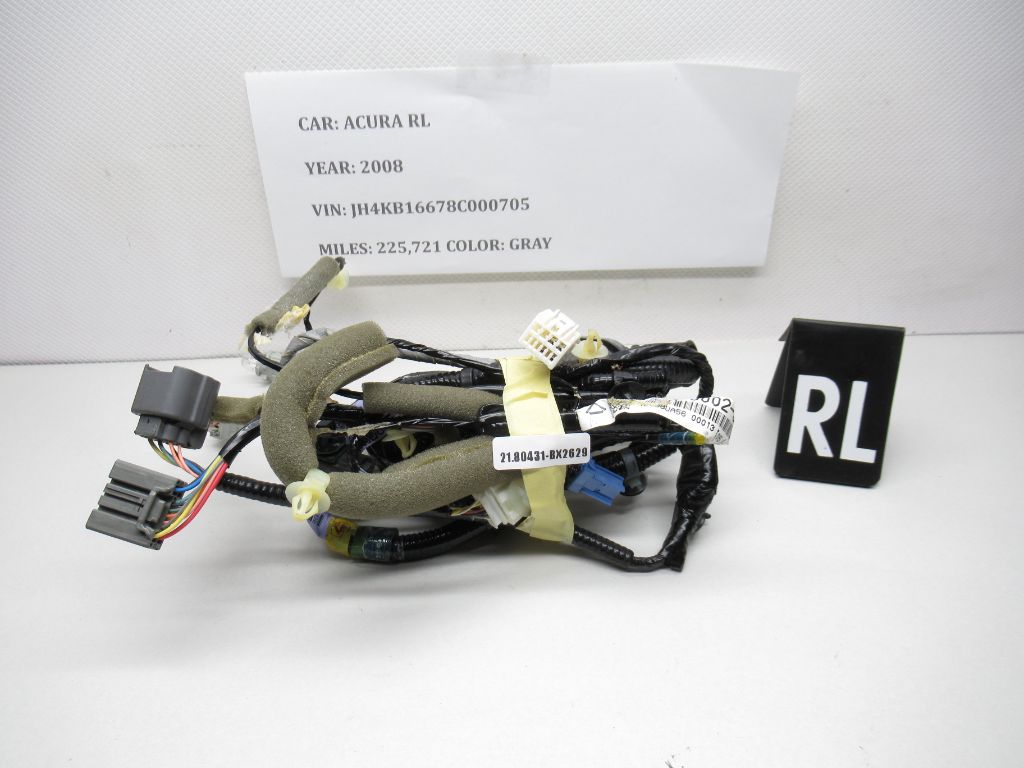 2005-2008 ACURA RL Rear Left LH Side Door Wire Wiring Harness 32759-SJA-002 OEM