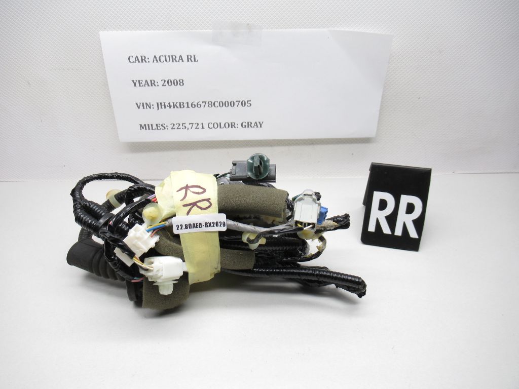 2005-2008 Acura RL Right Rear Side Door Wire Wiring Harness 32759-SJA-002 OEM