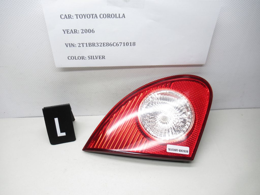 2004-2008 Toyota Corolla Left Driver Side Inner Tail Light 81680-02030 OEM