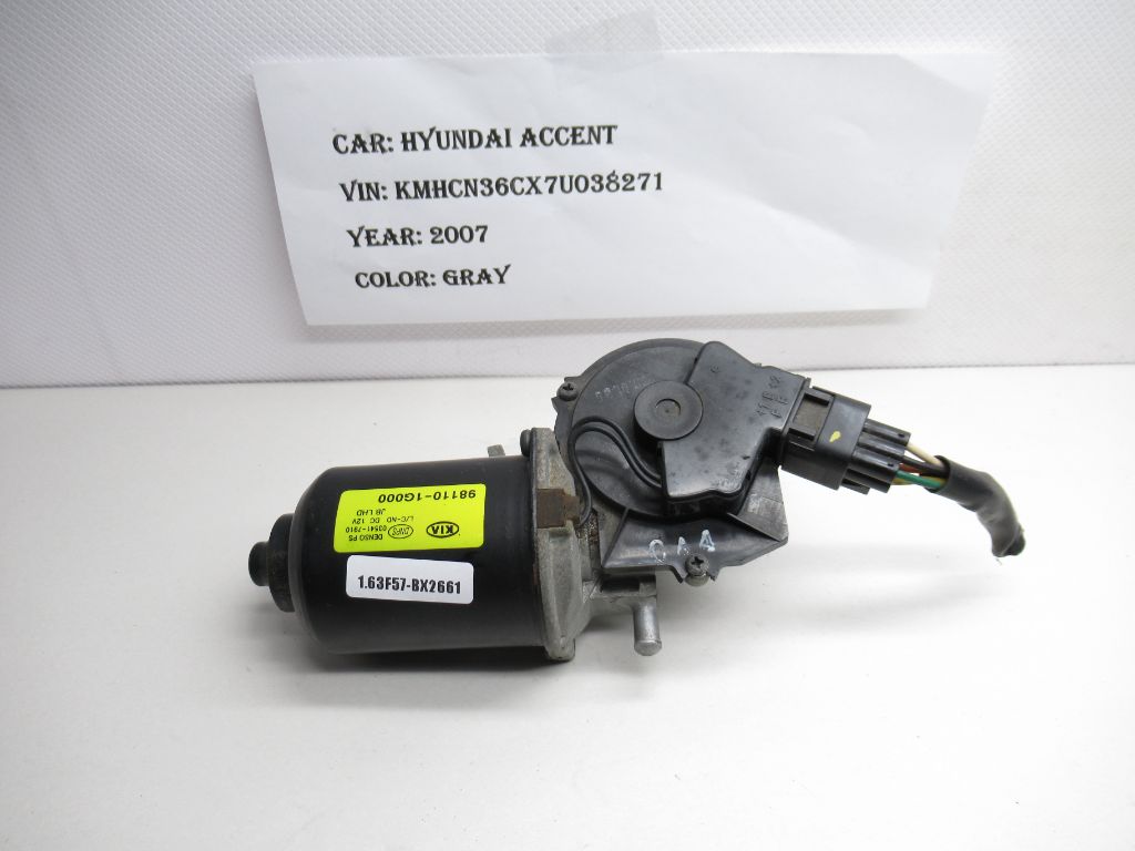 2006 - 2011 Hyundai Accent Windshield Wiper Motor 98110-1G000 OEM