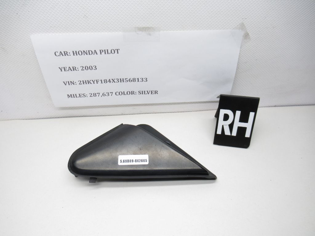 03-08 Honda Pilot Right  Exterior Door Pillar Corner Garnish 75490-S9V-A000 OEM