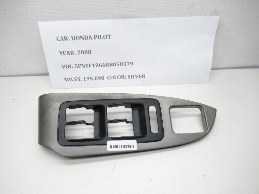 03-08 Honda Pilot Left Side Window Switch Bezel Panel 83560-S9VA-A010-M1 OEM