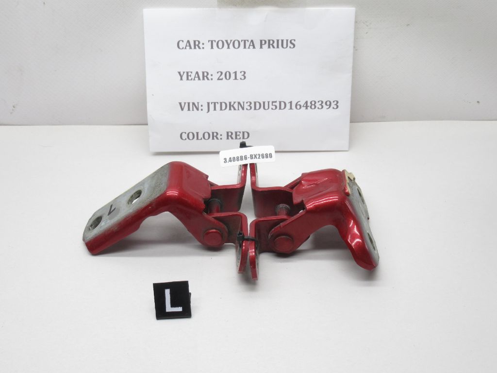 12-15 Toyota Prius Rear Left Driver Door Upper Lower Hinges Set 68750-20122 OEM