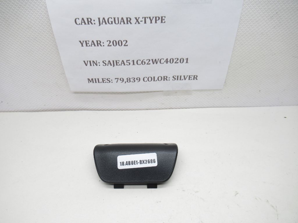 02-08 Jaguar X-Type Rear Seat Belt Trim Cover Holder Set 186661 JC013 OEM