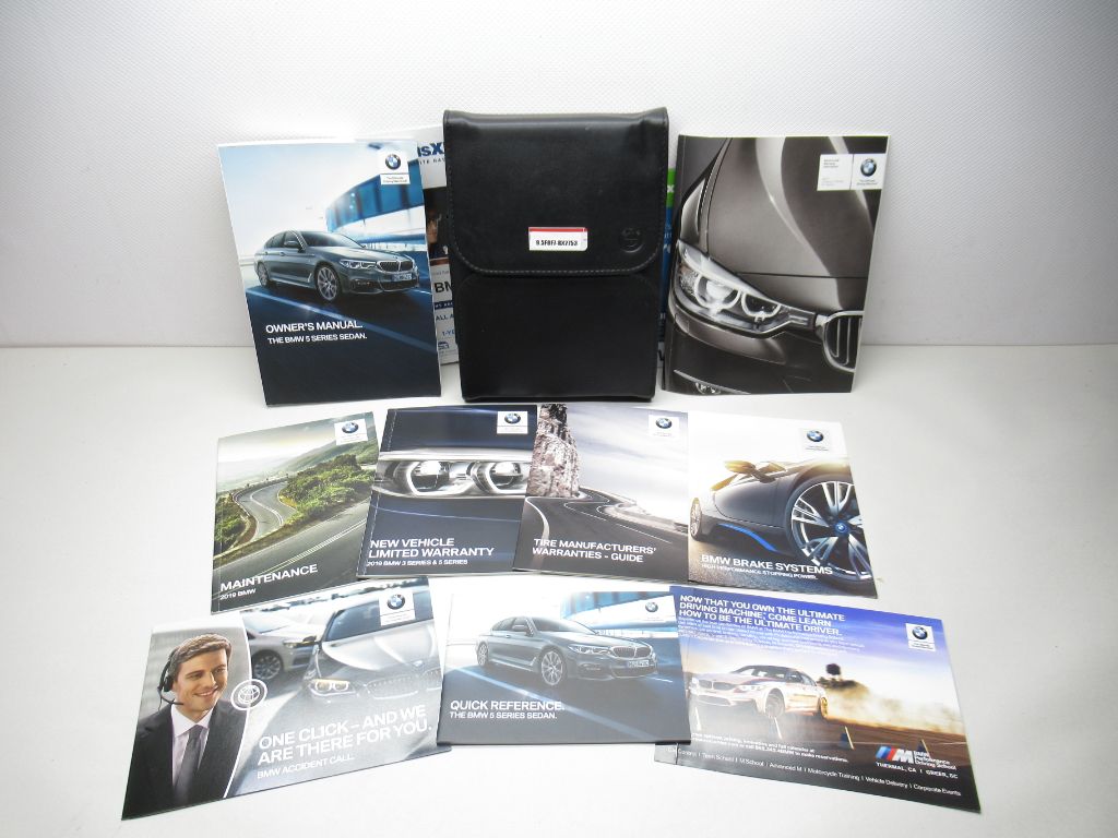 2019 BMW 5 Series Sedan Owners Manual Folder Book Pack OEM