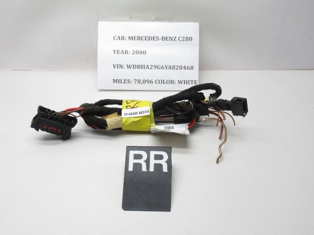 98-00 Mercedes C280 Right Rear Door Wiring Harness A2025409935 OEM