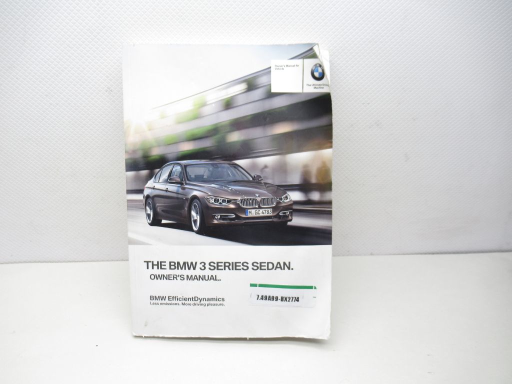 2012 BMW 3 Series Sedan Owners Manual OEM