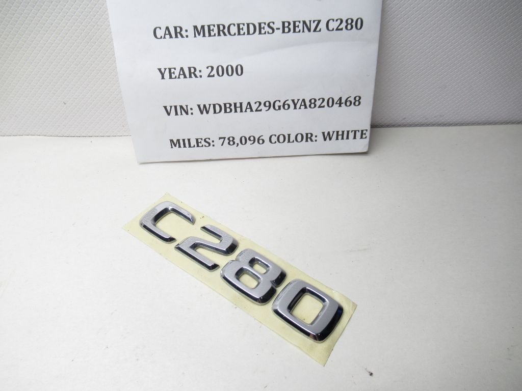 94-00 Mercedes-Benz C280 Emblem Logo Letters Numbers Rear Tailgate Chrome OEM