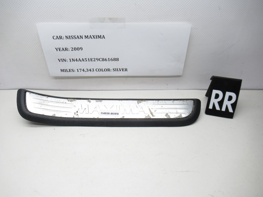 2009-2014 Nissan Maxima Rear Right Side Sill Scuff Step Plate Trim 769B29N10 OEM