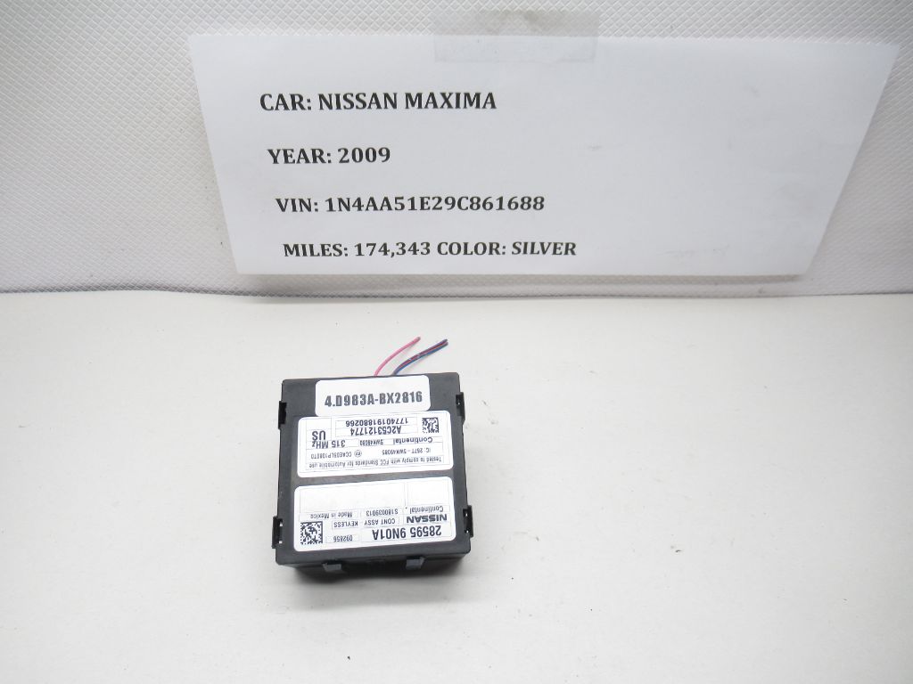 2009-2014 Nissan Maxima Keyless Entry Control Module 285959N01A OEM