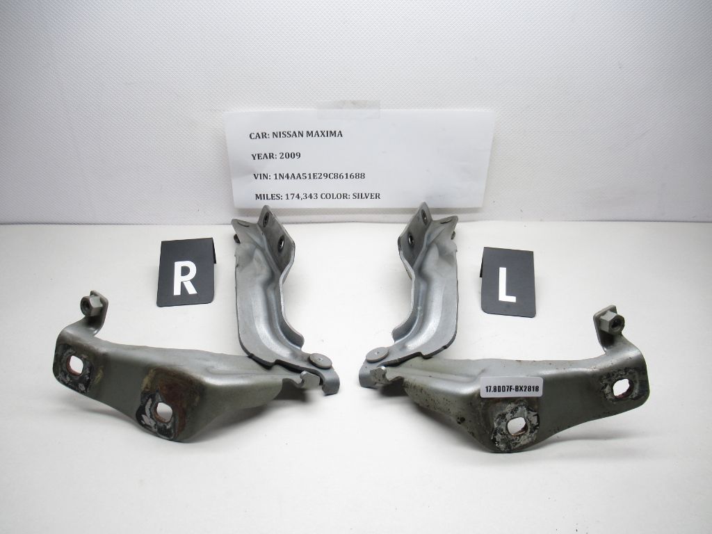 2009-2011 Nissan Maxima Left & Right Side Hood Hinge Set 65401-9N00B OEM